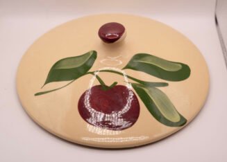 Vintage Watt Pottery Apple #96 Lid – Hand Painted USA