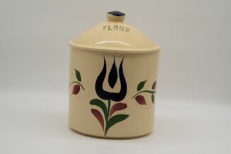 Vintage Watt Pottery Dutch Tulip #81 Flour Canister – Hand Painted USA