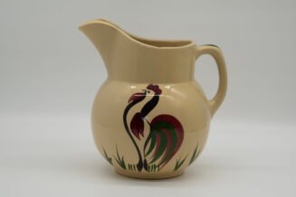 Vintage Watt Pottery Rooster #16 Pitcher – Hand Painted USA