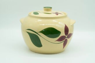 Vintage Watt Pottery Starflower #76 Bean Pot – Hand Painted USA