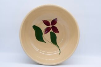 Vintage Watt Pottery Starflower #73 Bowl – Hand Painted USA