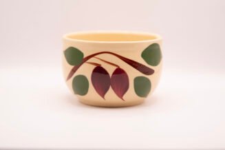 Vintage Watt Pottery Teardrop #75 Bean Cup – Hand Painted USA
