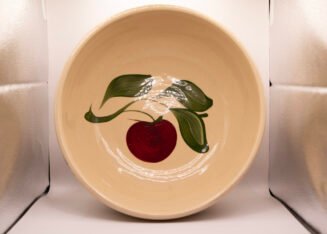 Vintage Watt Pottery Apple #73 Bowl – Hand Painted USA