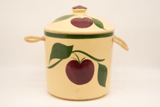 Vintage Watt Pottery Apple #72 Canister – Rope Handle Variant (Possible Experimental Form)