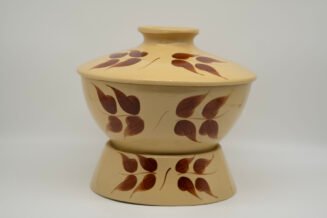 Vintage Watt Pottery Autumn Foliage #131 Bowl with lid (AH)