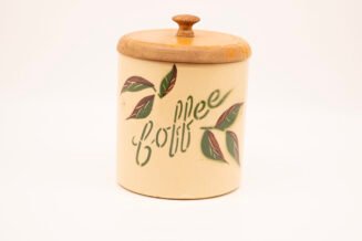 Vintage Watt Pottery Old Style Autumn Foliage Coffee Canister (AH)