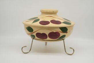 Vintage Watt Pottery Double Apple #96 Bowl with stand (AH)