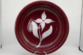 Vintage Watt Pottery Red Starflower #39 bowl