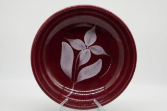 Vintage Watt Pottery Red Starflower #96 bowl