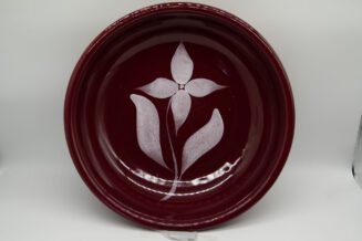 Vintage Watt Pottery Red Starflower #39 Bowl – Authentic Collector Piece