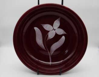 Vintage Watt Pottery Red Starflower #39 Bowl