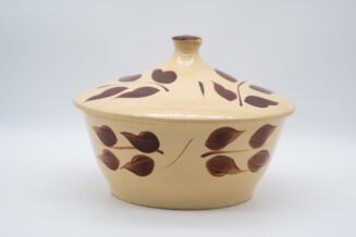 Vintage Watt Pottery Autumn Foliage #110 Covered Bowl